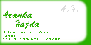 aranka hajda business card